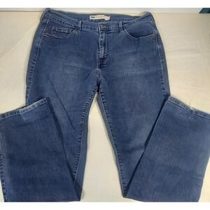 Levis 505 Straight Leg Jeans Classic‎ Dark Wash Denim Women's Size 12 Read!